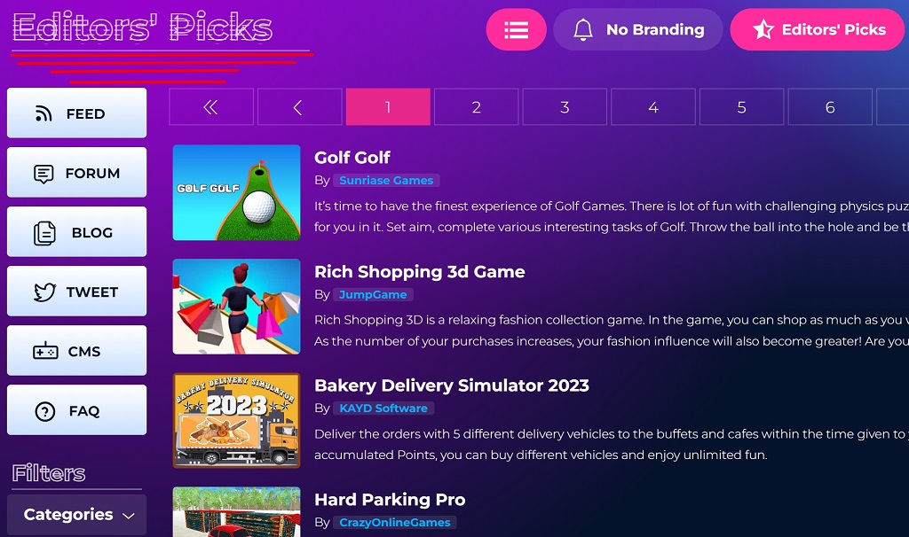 Boost Your site's Gaming Content with the Editors' Picks